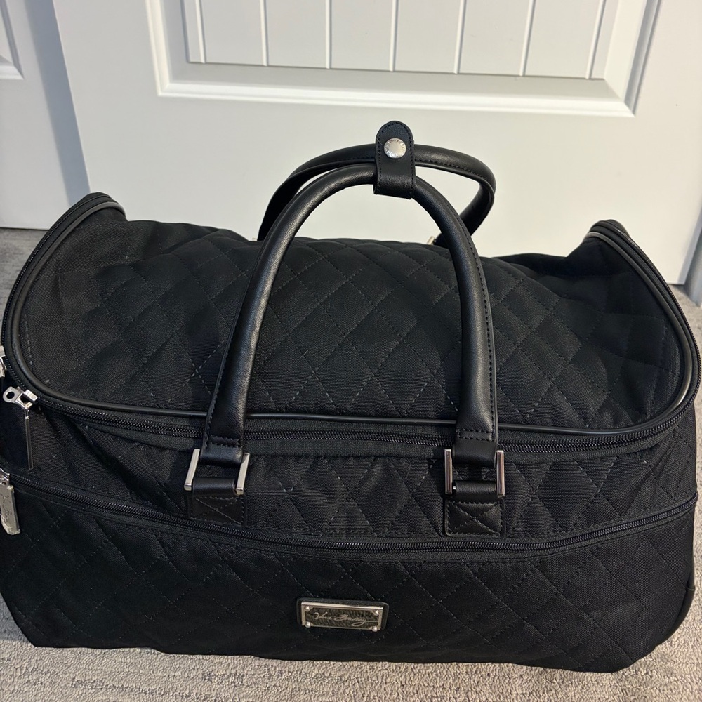 Vera Bradley Quilted Black Travel Bag